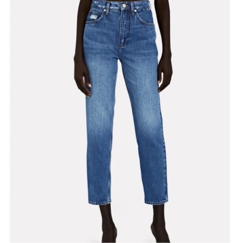 FRAME Le High 'N' Tight Faded High-Rise Tapered Jeans, 28”